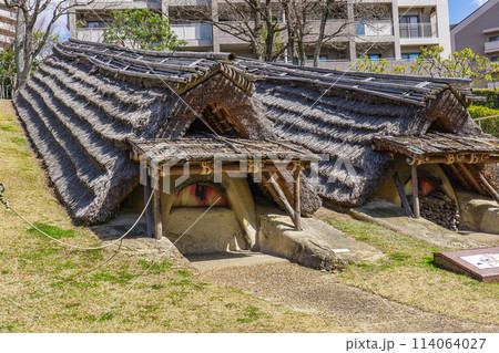 大阪府高槻市上土室の史跡新池ハニワ工場公園 埴輪窯(登り窯) 大阪府高槻市上土室の史跡新池ハニワ工場公園 埴輪窯(登り窯) 114064027