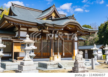 大阪府高槻市氷室町の闘鶏野(つげの)神社（鶏鳴が神のお告げ）　拝殿 114064037