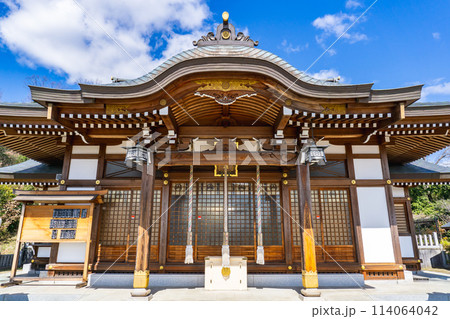 大阪府高槻市氷室町の闘鶏野(つげの)神社（鶏鳴が神のお告げ）　拝殿 114064042