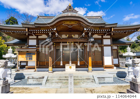 大阪府高槻市氷室町の闘鶏野(つげの)神社（鶏鳴が神のお告げ）　拝殿 114064044