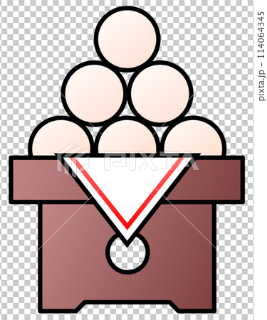 中秋の名月を眺めながら食べる月見団子 114064345