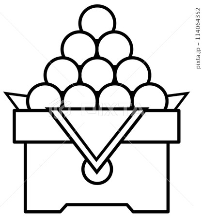 中秋の名月を眺めながら食べる月見団子 114064352