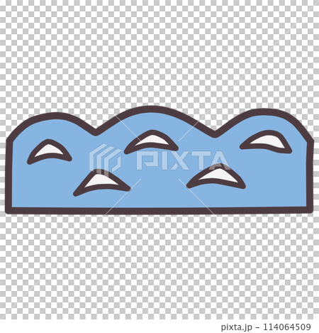 A deformed illustration of the ocean surface reminiscent of ocean waves 114064509