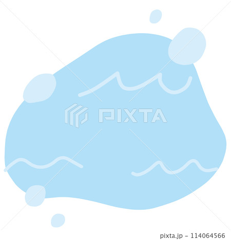 海の水面をイメージした、夏っぽい背景に使える流体シェイプ素材 114064566