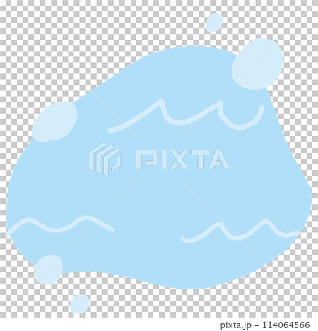 海の水面をイメージした、夏っぽい背景に使える流体シェイプ素材 114064566