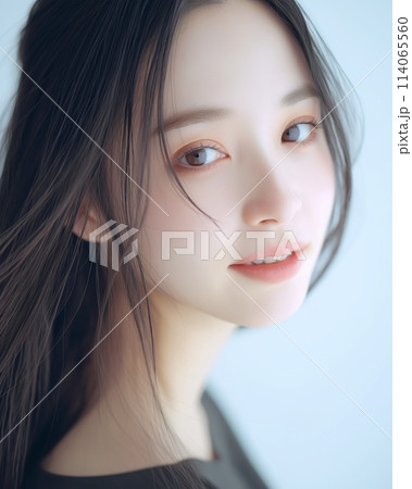 美白女性・肌ケア「AI生成画像」 114065560