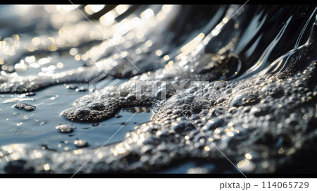 Foam bubbles in water. Foam bubbles in water. 114065729