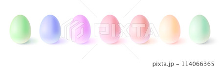Easter Egg Pile Vector Elements 3d Isolated Easter Egg Pile Vector Elements 3d Isolated 114066365