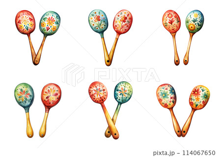 Handmade Maracas for Traditional Latin American Performances 114067650