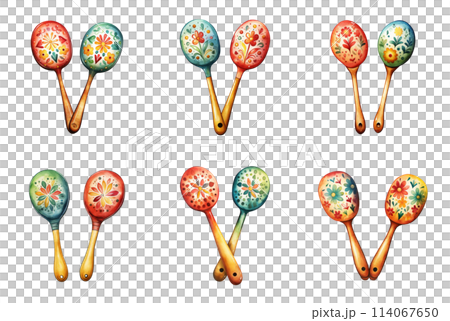 Handmade Maracas for Traditional Latin American Performances 114067650