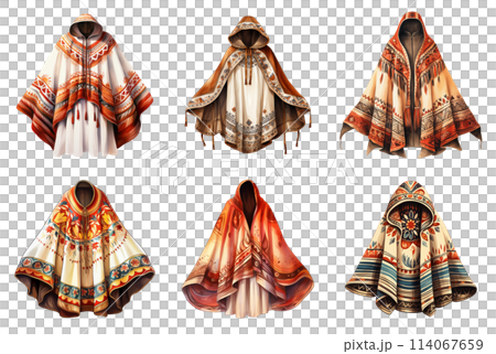 Versatile Mexican Poncho for Cultural Celebrations 114067659