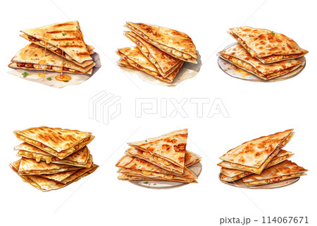 Indulge in a Quesadilla with Stretchy Melted Cheese Indulge in a Quesadilla with Stretchy Melted Cheese 114067671