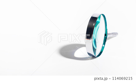 Business research and search concept, magnifying glass on banner background. Financial audit, Business research and search concept, magnifying glass on banner background. Financial audit, 114069215