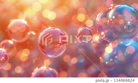 Floating Bubbles in the Air 114069824