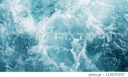Close up view of blue ocean waves 114070397