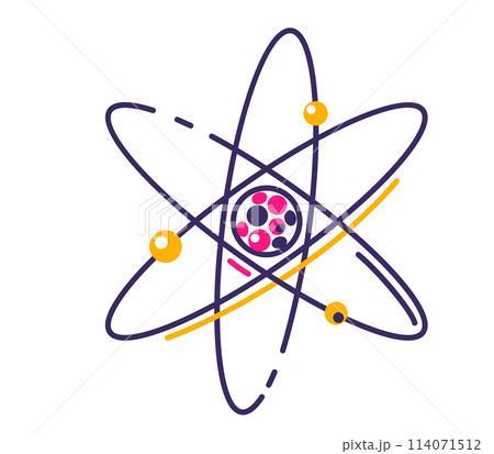 Atom nuclear pictogram vector illustration isolated on white background 114071512
