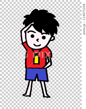 体操する男の子 114073208