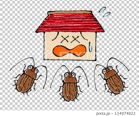 A group of cockroaches gathering in a house (a reluctant house) 114074022