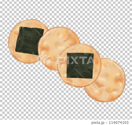 Illustration of traditional rice crackers 114074103