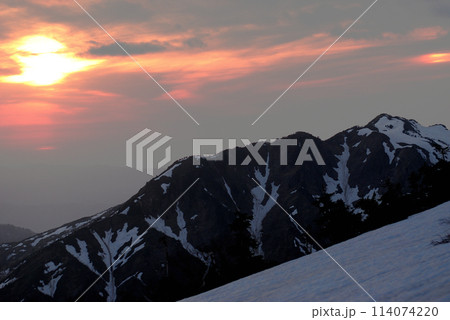 白山釈迦岳夕景 白山釈迦岳夕景 114074220