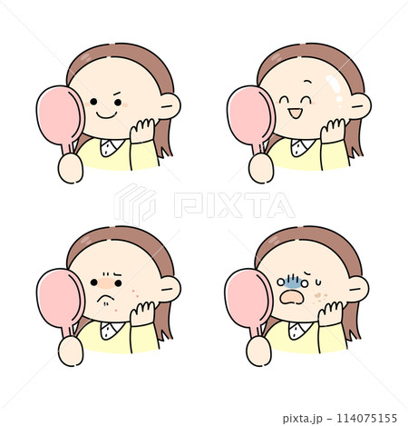 女性の肌トラブル　バリエーションセット 114075155