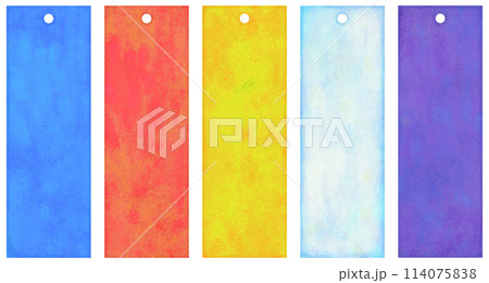 五色の短冊 七夕素材のイラスト素材 [114075838] - PIXTA