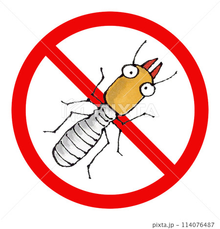 シロアリ禁止マーク シロアリ禁止マーク 114076487