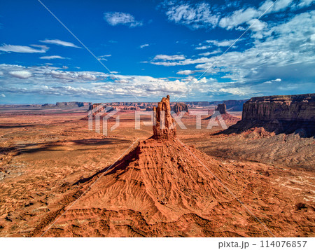 Panoramic View of the Desert Landscape in Monument Valley 114076857