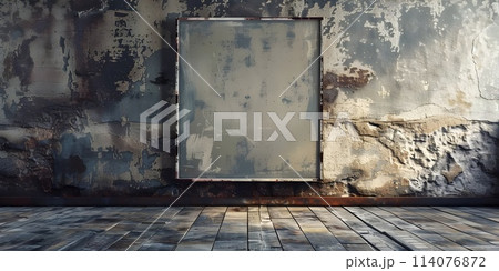 Square Vintage Canvas Framed on Wall Detailed Exploration 114076872