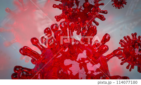The virus for medical or sci concept 3d rendering. 114077180