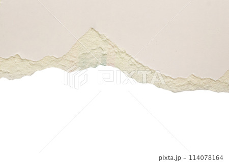 White ripped paper torn edges strips isolated on white background 114078164