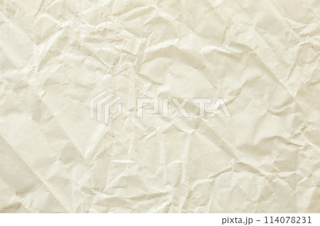 Abstract old white crumpled and creased recycle paper texture background 114078231
