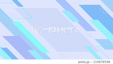 斜線とドットで組み合わせた青色の抽象的な背景素材 114078598
