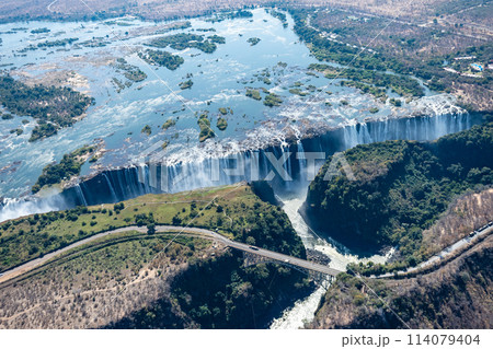 Aerial View of Victoria Falls 114079404
