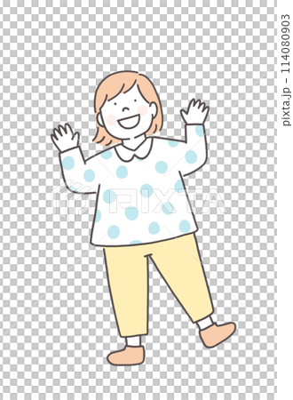 Illustration of a cheerful girl 114080903
