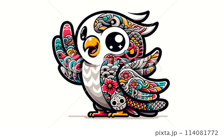 タトゥーの入ったオウム 114081772