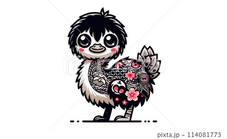 タトゥーの入ったエミュー 114081773