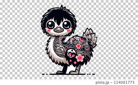 タトゥーの入ったエミュー 114081773