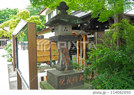鎮守氷川神社の石灯籠【埼玉県川口市】 鎮守氷川神社の石灯籠【埼玉県川口市】 114082050