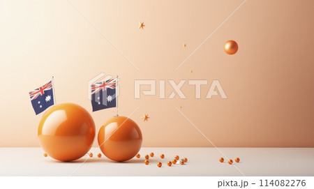 Happy Selebrating the spirit of Australia: a joyful Australia day with flags, kangaroos, and national pride in a festive and patriotic atmosphere. pride, joy, and a sense of unity. Happy Selebrating the spirit of Australia: a joyful Australia day with flags, kangaroos, and national pride in a festive and patriotic atmosphere. pride, joy, and a sense of unity. 114082276