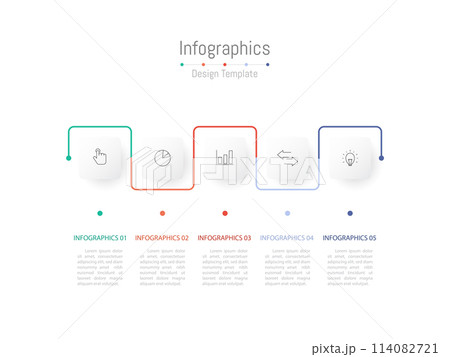 Infographic 5 options design elements for your business data. Vector Illustration. Infographic 5 options design elements for your business data. Vector Illustration. 114082721
