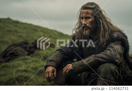 Viking warrior man, chronicles of viking warrior: saga of strength, valor, conquest in untamed north - a tale of fierce battles, epic journeys, and indomitable spirit of Norseman forging his destiny. Viking warrior man, chronicles of viking warrior: saga of strength, valor, conquest in untamed north - a tale of fierce battles, epic journeys, and indomitable spirit of Norseman forging his destiny. 114082731