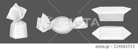 Chocolate candy wrapper mockup. 3d blank pack 114083713