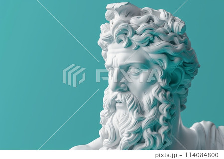 A statue of a man with a beard and a beard with Generative AI A statue of a man with a beard and a beard with Generative AI 114084800