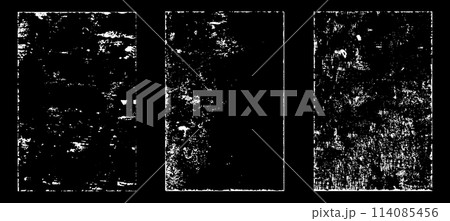 Black and white grunge. Distress overlay texture. Abstract surface dust and rough dirty wall background concept. Distress illustration simply place over object to create grunge effect. Vector EPS10. Black and white grunge. Distress overlay texture. Abstract surface dust and rough dirty wall background concept. Distress illustration simply place over object to create grunge effect. Vector EPS10. 114085456