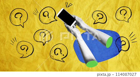 Person using a smartphone 114087027
