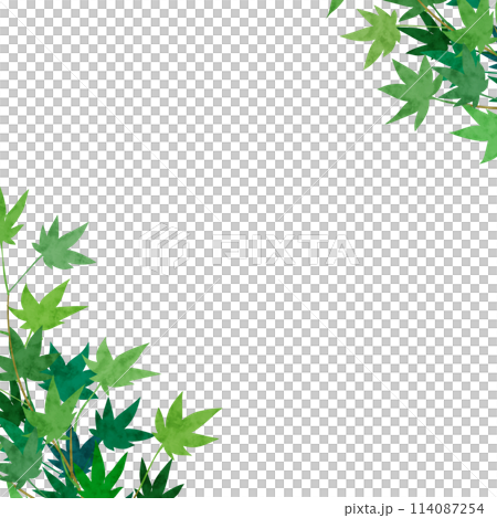 もみじ水彩画風イラストフレーム背景 もみじ水彩画風イラストフレーム背景 114087254