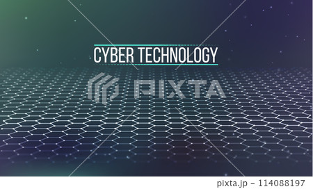 Cyber technology background. Technology digital cyber security. Networks, wireless, and iot 114088197