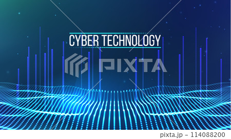 Cyber technology background. Technology digital cyber security. Networks, wireless, and iot 114088200