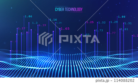 Cyber technology background. Technology digital cyber security. Networks, wireless, and iot 114088202